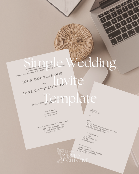 Simple Wedding Invite Template
