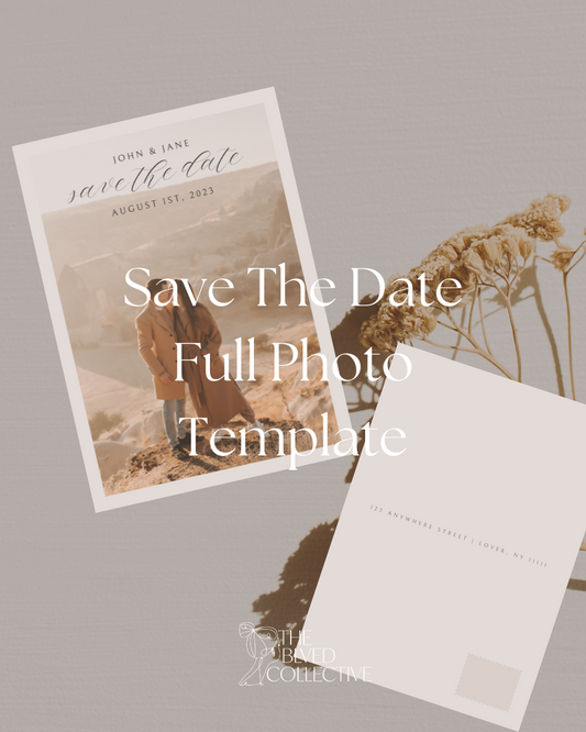 Save The Date Full Photo Template